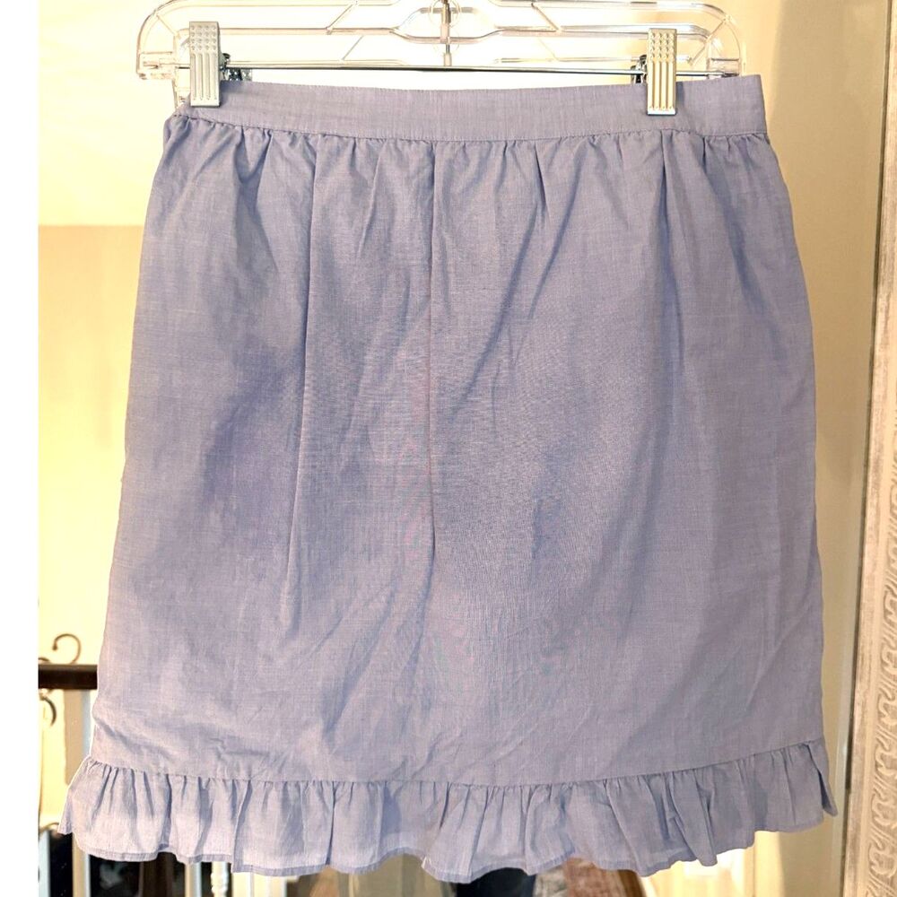 Coquette Coastal Wrap Mini Skirt, Lavender Ruffle, Balletcore, Cottagecore - Picture 3 of 5
